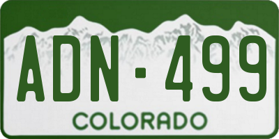 CO license plate ADN499