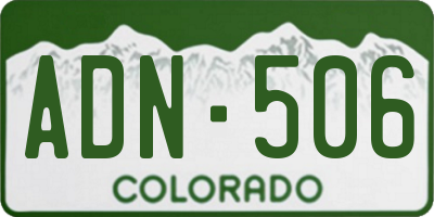 CO license plate ADN506