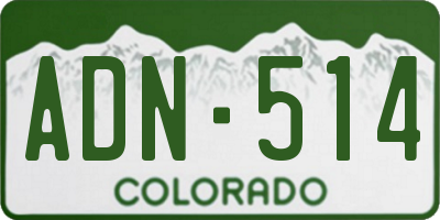 CO license plate ADN514