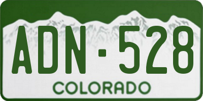 CO license plate ADN528