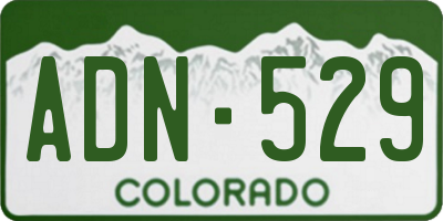 CO license plate ADN529