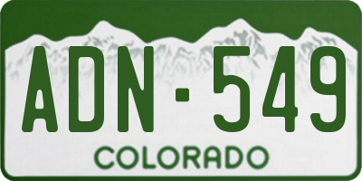 CO license plate ADN549