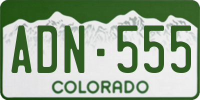 CO license plate ADN555