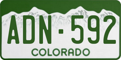 CO license plate ADN592
