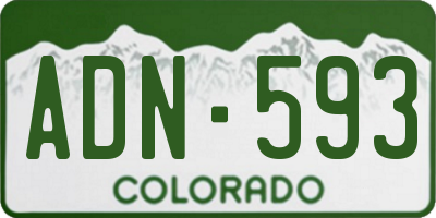 CO license plate ADN593