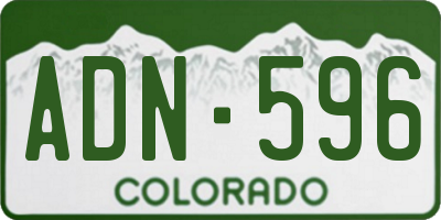 CO license plate ADN596