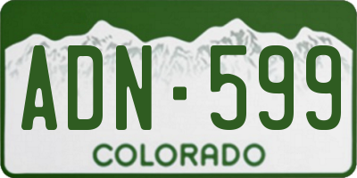 CO license plate ADN599