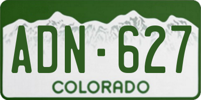 CO license plate ADN627