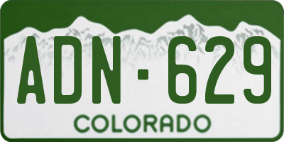 CO license plate ADN629