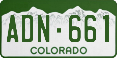 CO license plate ADN661