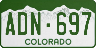 CO license plate ADN697