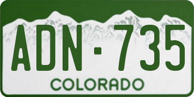CO license plate ADN735