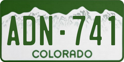 CO license plate ADN741