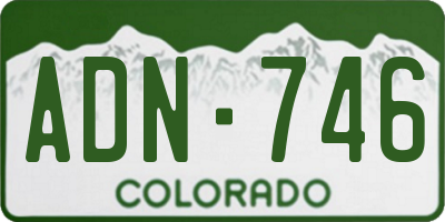 CO license plate ADN746