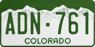 CO license plate ADN761