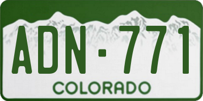 CO license plate ADN771