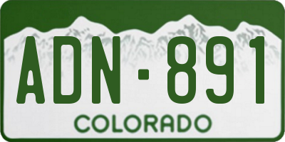 CO license plate ADN891