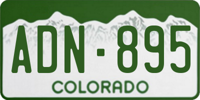 CO license plate ADN895