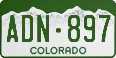 CO license plate ADN897