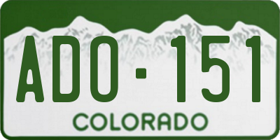 CO license plate ADO151