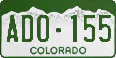 CO license plate ADO155