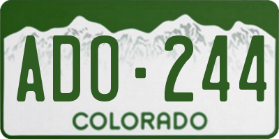 CO license plate ADO244