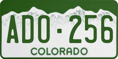 CO license plate ADO256
