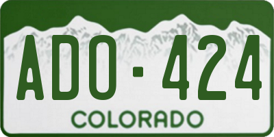 CO license plate ADO424