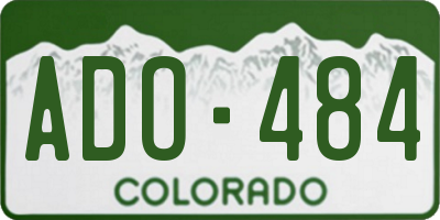 CO license plate ADO484