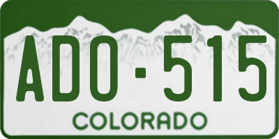 CO license plate ADO515