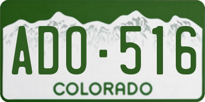 CO license plate ADO516