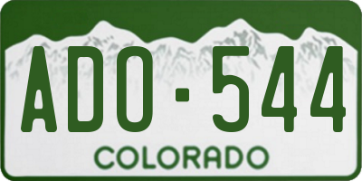 CO license plate ADO544