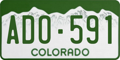 CO license plate ADO591