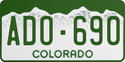 CO license plate ADO690