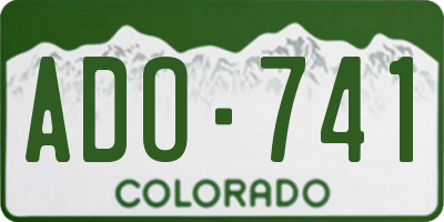 CO license plate ADO741