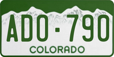 CO license plate ADO790