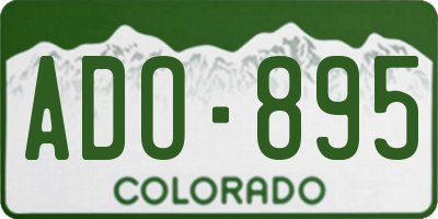 CO license plate ADO895