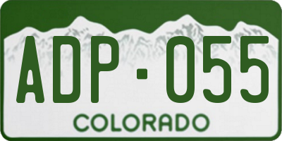 CO license plate ADP055