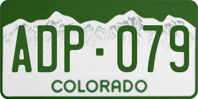 CO license plate ADP079