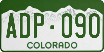 CO license plate ADP090