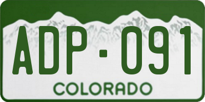 CO license plate ADP091