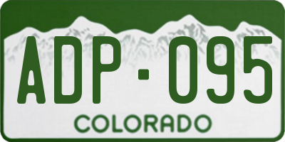 CO license plate ADP095