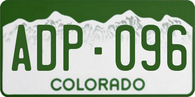 CO license plate ADP096