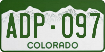 CO license plate ADP097