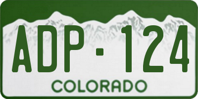 CO license plate ADP124