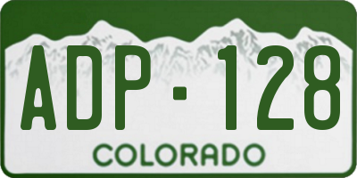 CO license plate ADP128