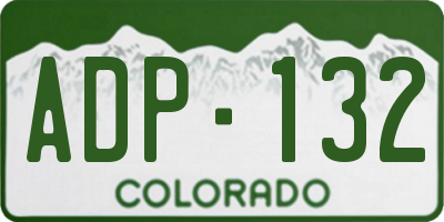 CO license plate ADP132
