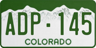 CO license plate ADP145