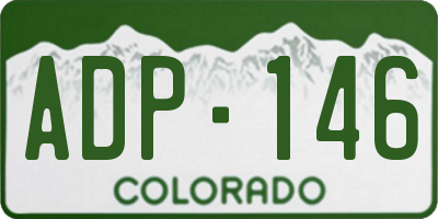 CO license plate ADP146