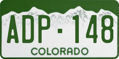 CO license plate ADP148